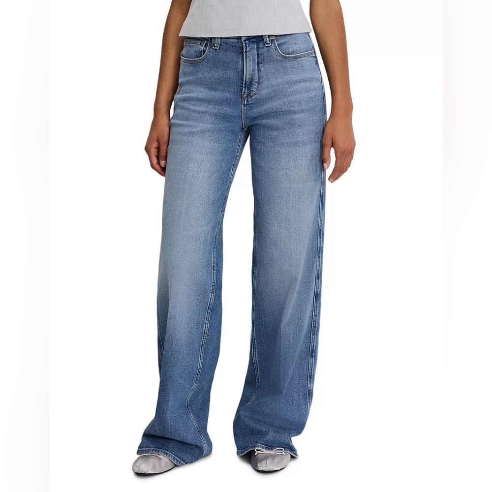 NWT Good American Good Skate Wide Jeans Size 10/30 in Indigo1142 - Picture 9 of 16